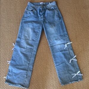 Blue Jeans with Side Bows